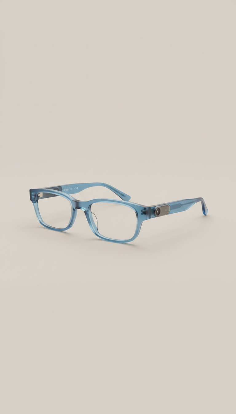 Lunettes connectées bleu givré finition matte