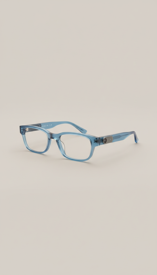 Lunettes connectées bleu givré finition matte