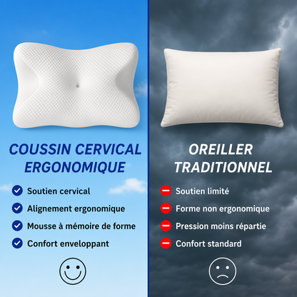 Oreiller ergonomique à mémoire de forme