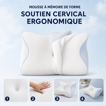 Oreiller ergonomique à mémoire de forme