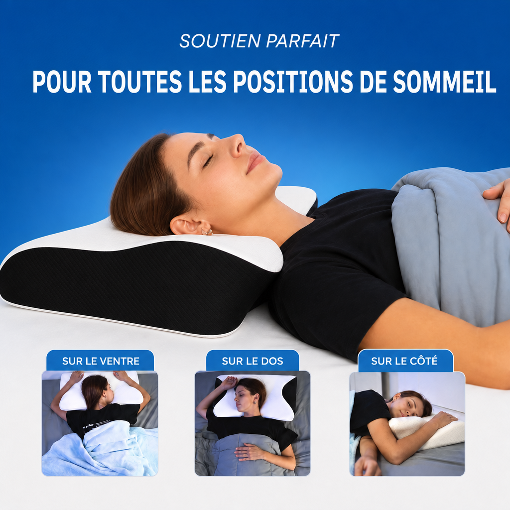 Oreiller ergonomique à mémoire de forme