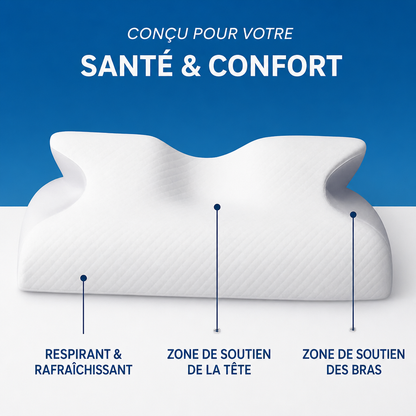 Oreiller ergonomique à mémoire de forme